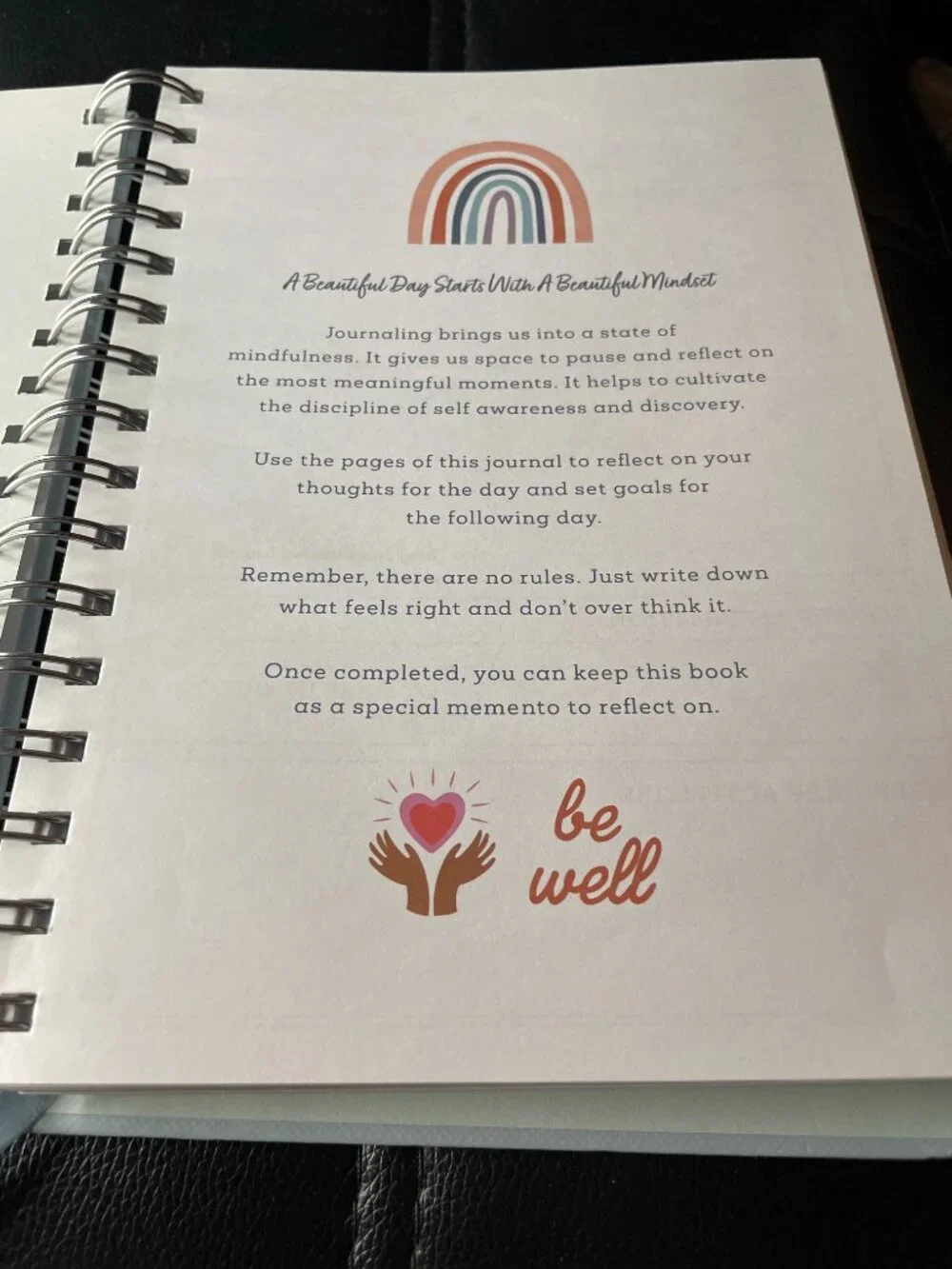 Treat Yourself with Kindess Hardcover Wellness Journal